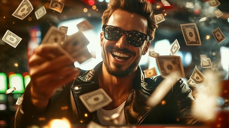 Diamond Empire winning combination on dax69 daftar showing matching gem symbols and payout animation